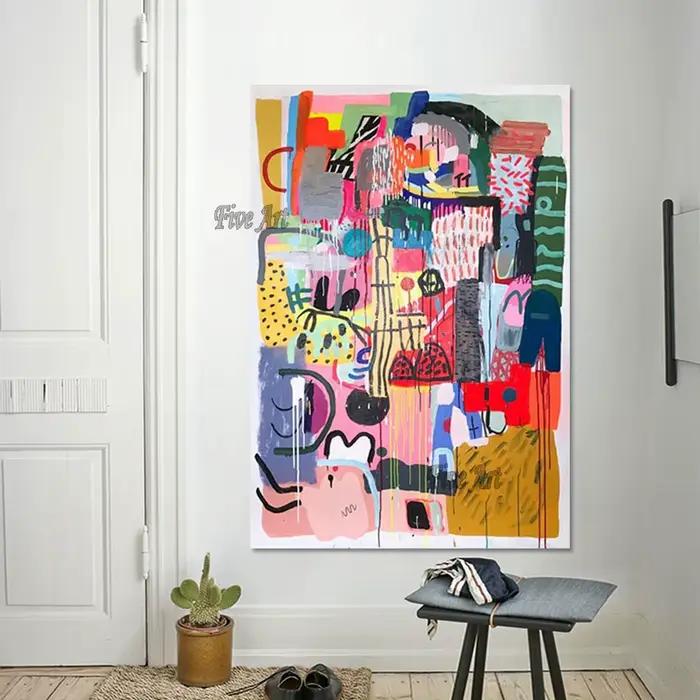Toile acrylique colorée