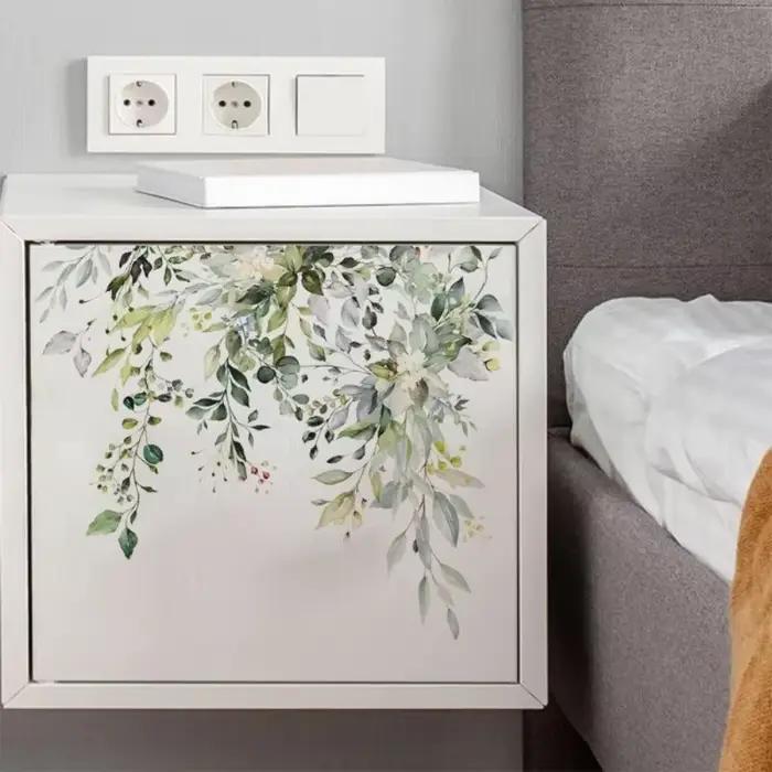 Autocollant Mural fleur plante verte