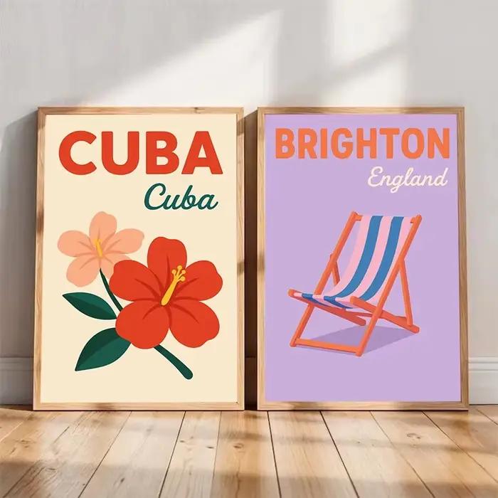 Affiche de voyage urbaine