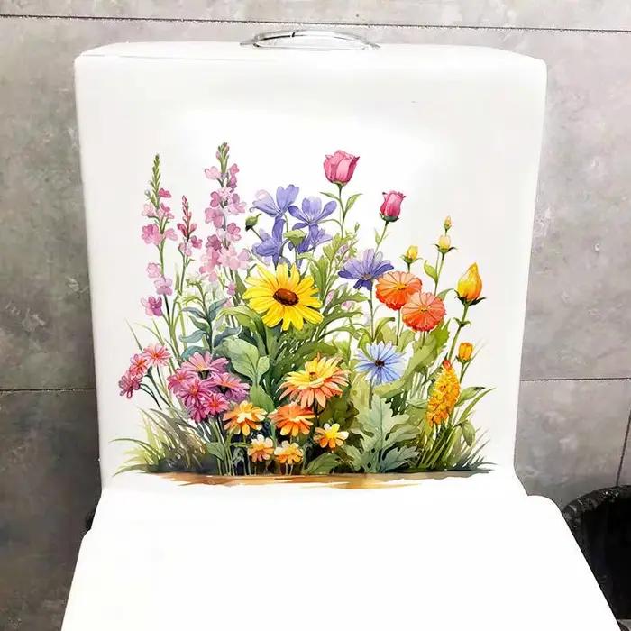 Autocollant mural aquarelle fleur sauvage