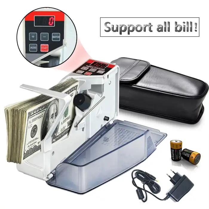 Compteur de billets de banque universel pour la plupart des devises, machine à compter l'argent liquide