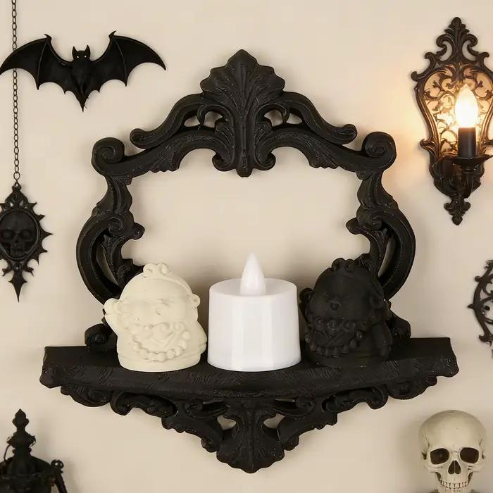 Étagère murale sculptée de style baroque rétro transfrontalier pour rangement et décoration