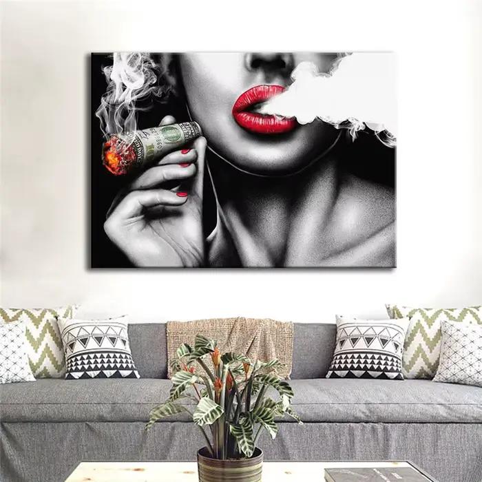 Peinture sur toile vintage sans cadre pour la décoration intérieure