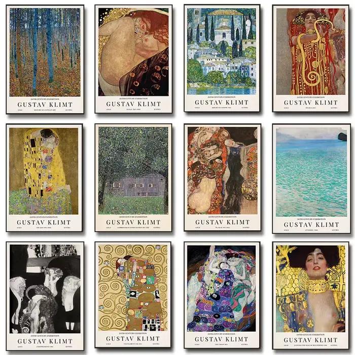 Affiches d'exposition florale classiques Gustav Klimt