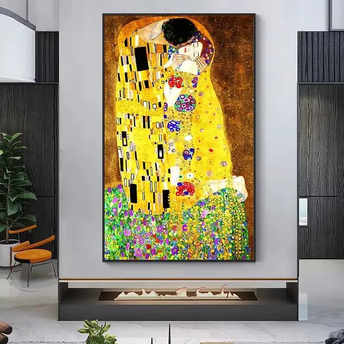 Gustav Klimt Kiss – toile abstraite