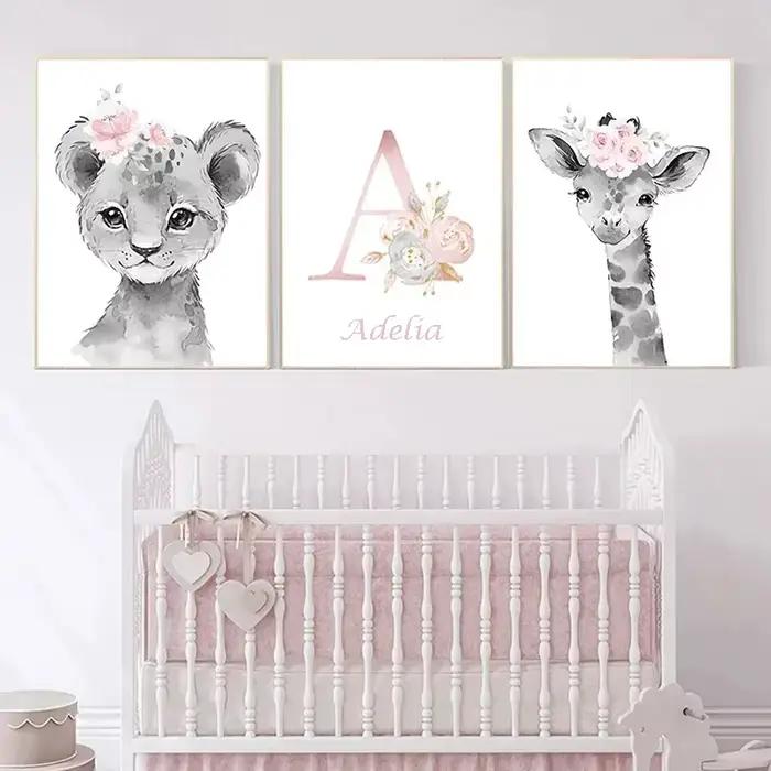 Affiche de décoration d'animaux mignons