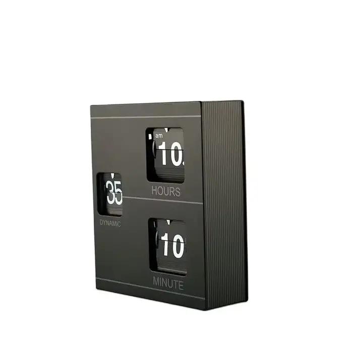 Horloge de table numérique à rabat de livre rétro