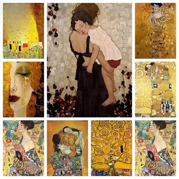 Peinture à l'huile par numéros de figurines Gustav Klimt Freya