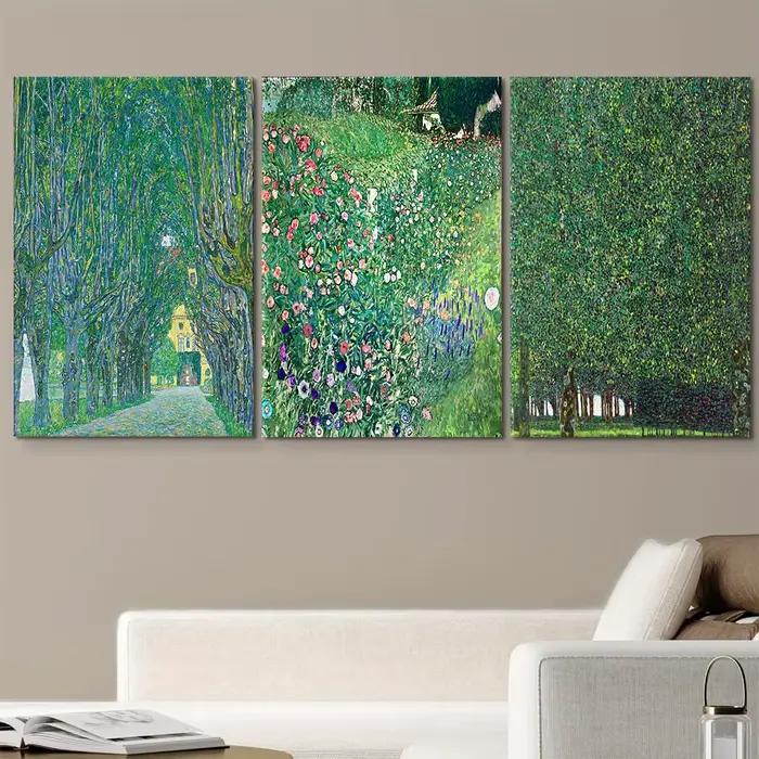 3 reproductions de peintures célèbres de Klimt