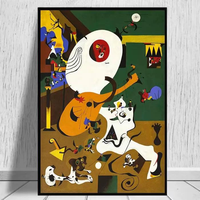 Affiches et imprimés d'art surréalisme de Joan Miro moderne