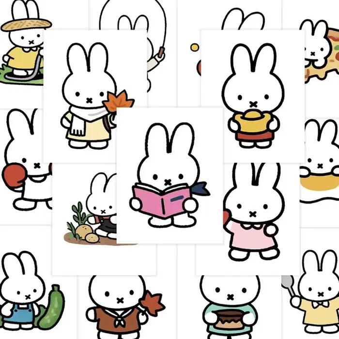 Autocollants Miffy Cartoon Simples et Mignons