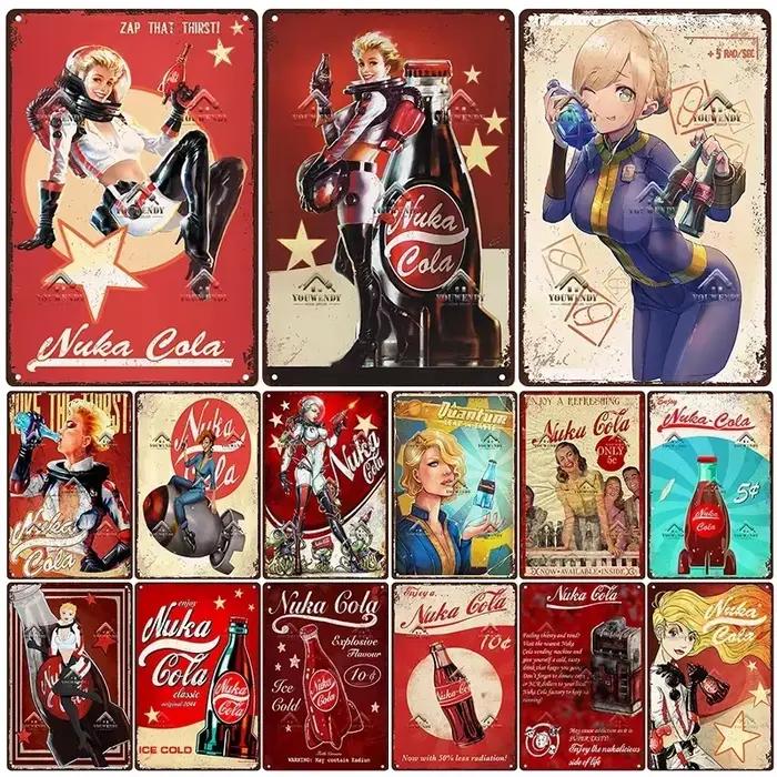 Panneau métallique Nuka Cola Drink Posters Game - Rendez votre maison unique avec cette plaque