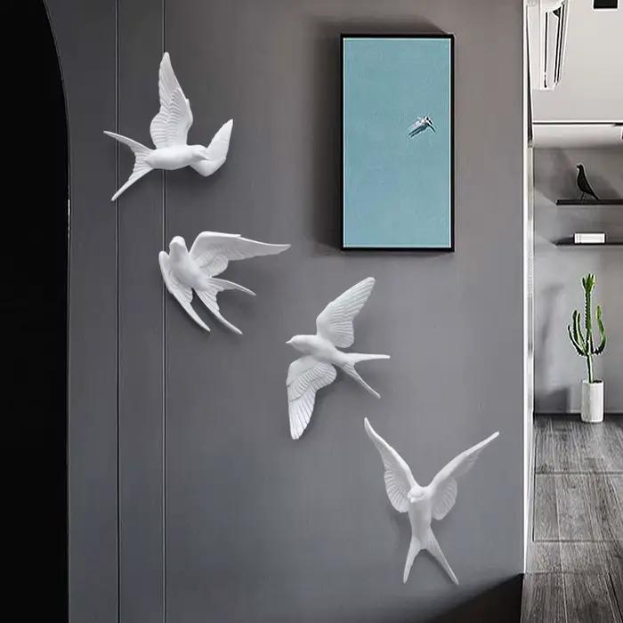 Autocollant mural 3D oiseaux en résine