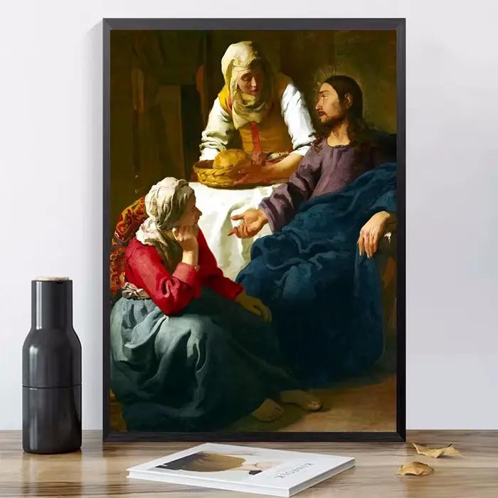 Johannes Vermeer-Affiches imprimées sur toile de coutumes célèbres
