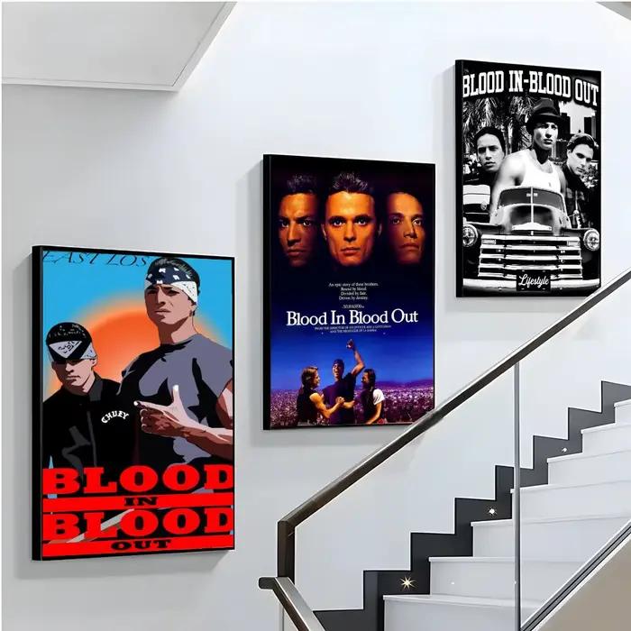 B-Blood in Blood Out affiche de film HD Art Mural Wallart imperméable Vintage impression décor pour la décoration de la maison bricolage Durable