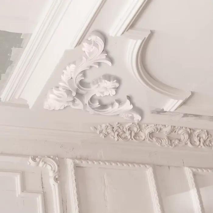 Coins de moulage de plafond en PU