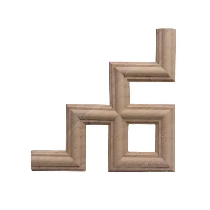 Autocollant en bois avec lignes carrées