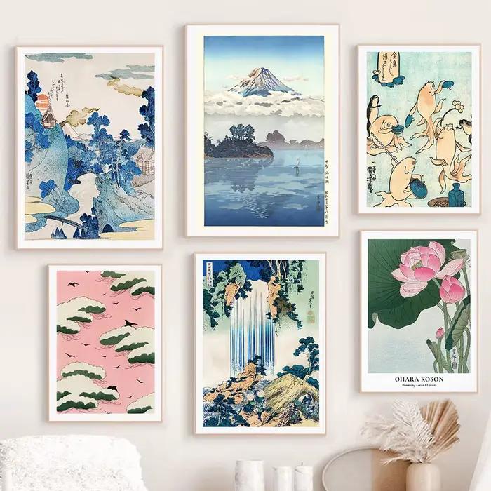 Hokusai Ohara Koson affiche d'art japonais Vintage chambre d'amis maison Bar café décoration