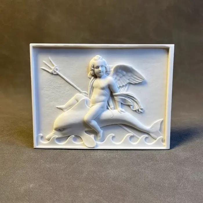 Sculpture en Relief d'ange