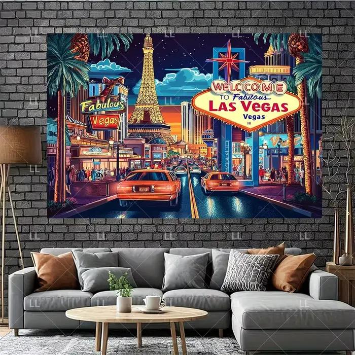 Décoration de fond d'entrée de casino de Las Vegas