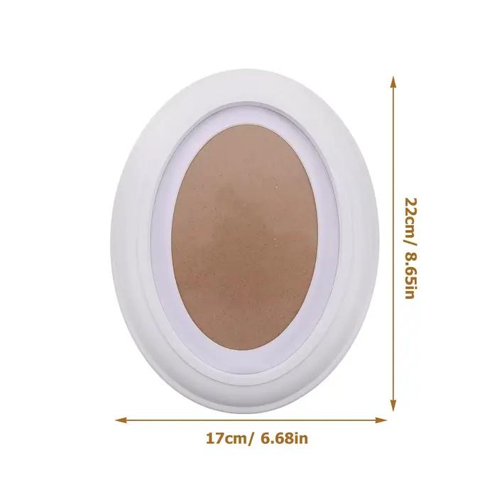 Cadre photo ovale classique en bois 7 pouces