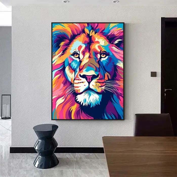 Abstrac Colorful Interface Animals Canvas Painting