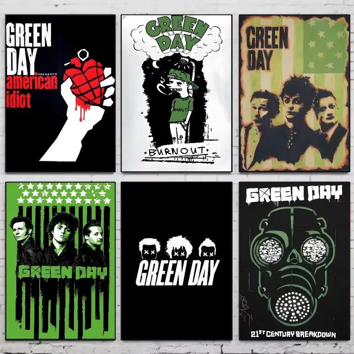 Affiche Vintage du groupe de Rock du jour vert