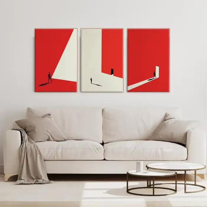Affiche géométrique abstraite moderne Bauhaus