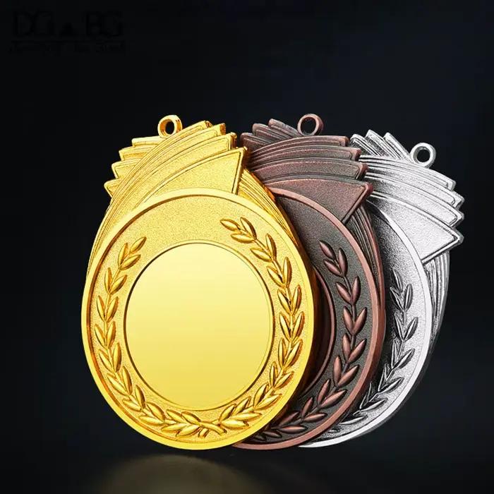 Médaille de Ping-Pong or argent Bronze 1er 2ème 3ème prix de Tennis de Table ruban Antique lumineux Souvenir cadeau école Sport