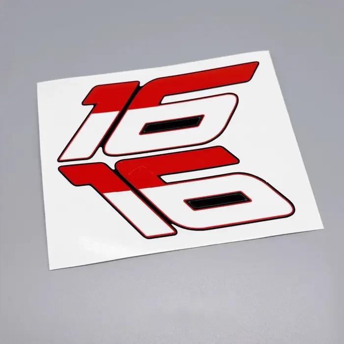 Autocollant de voiture pour Moto Racing 16, autocollant pour casque de moteur, Triangle de voiture, queue de fenêtre, Applique