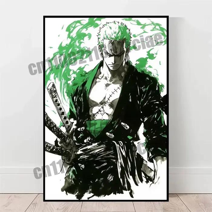 Affiche d'art de peinture sur toile de haute qualité, Anime d'enfance classique japonais une pièce, Luffy, HD, adaptée à la décoration de la chambre à coucher