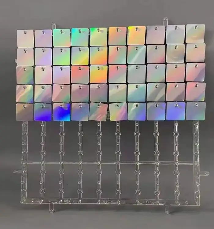 Panneau mural à paillettes scintillantes carrées 30x30cm