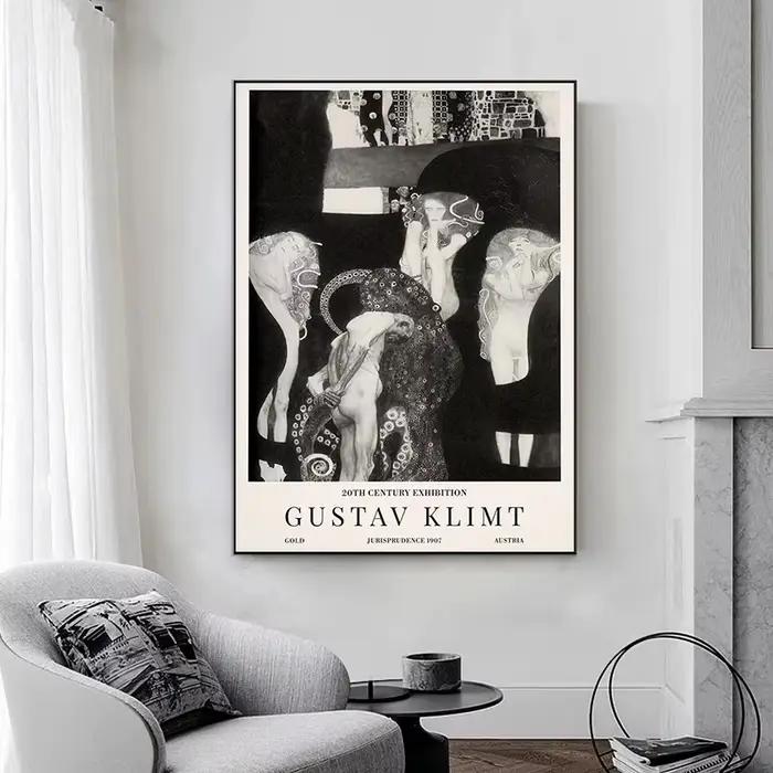 Affiches d'exposition florale classiques Gustav Klimt