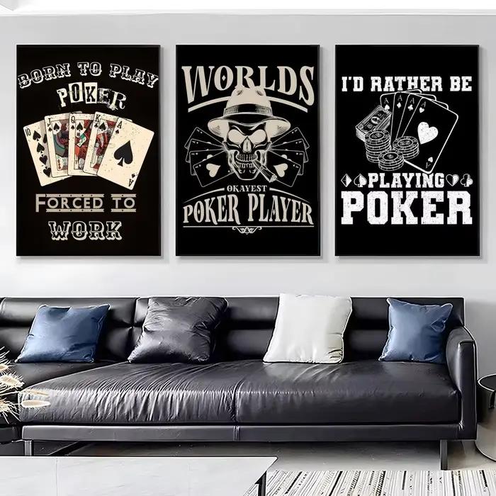 Affiche de jeu de poker drôle