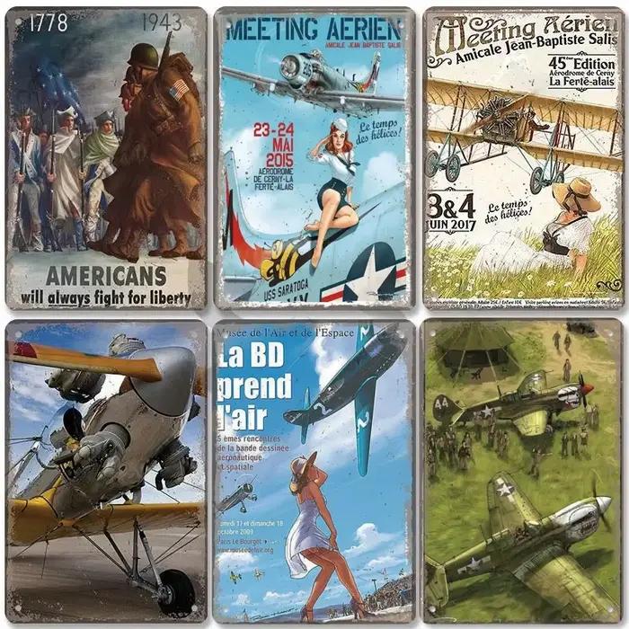 Affiches vintage d'avions