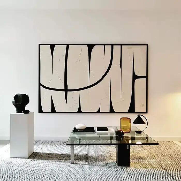 Peinture abstraite texturée de style simple