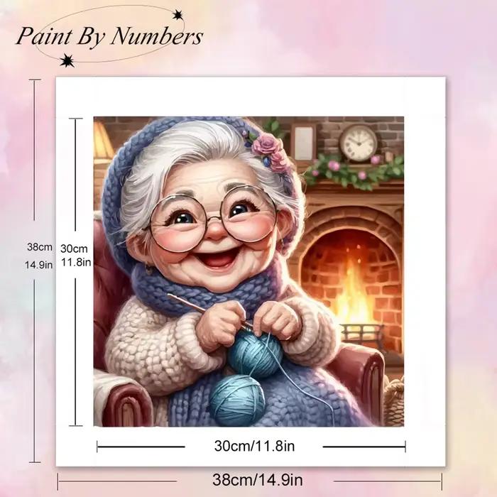 Momoart Peinture par numéros DIY Portrait de femme âgée Image