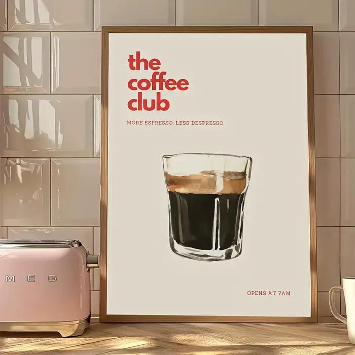 1 peinture sur toile, impression sur toile rétro de café
