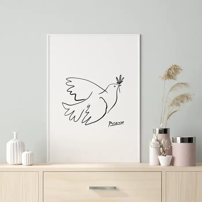 Pablo Picasso imprimer animaux Art abstrait une ligne dessins peinture photos croquis minimaliste mur Art impressions sur toile