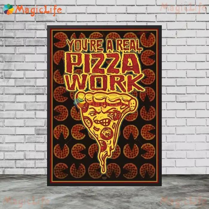 Affiches de décoration de magasin de Pizza amusantes de cuisine