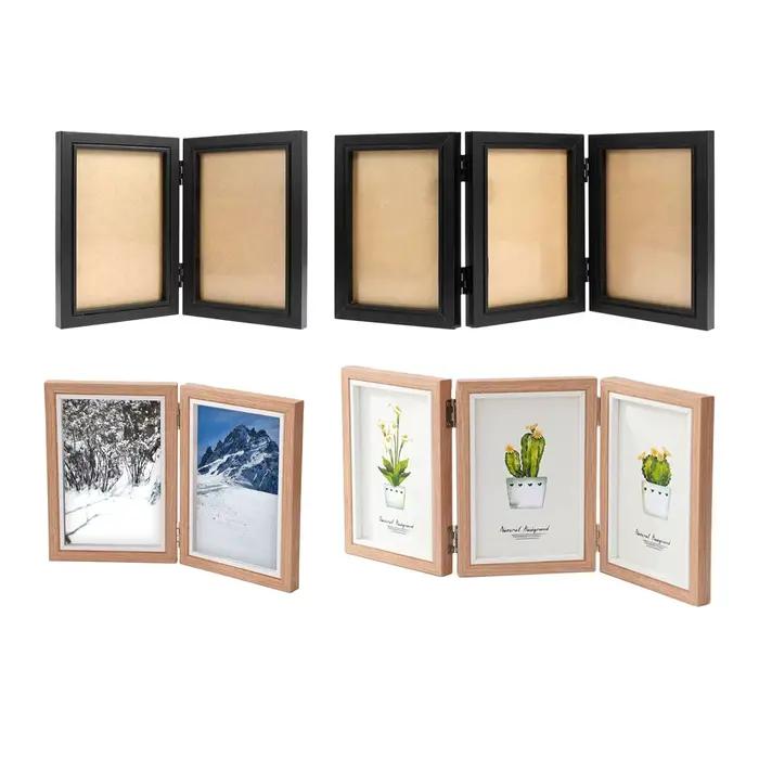Cadre Photo à charnière pliable en bois