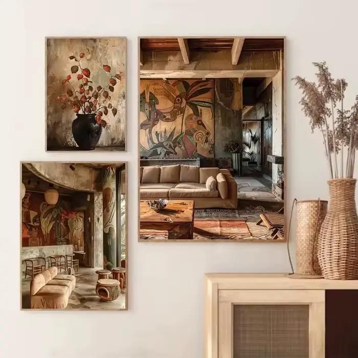 Peinture sur toile avec Branches d'olivier