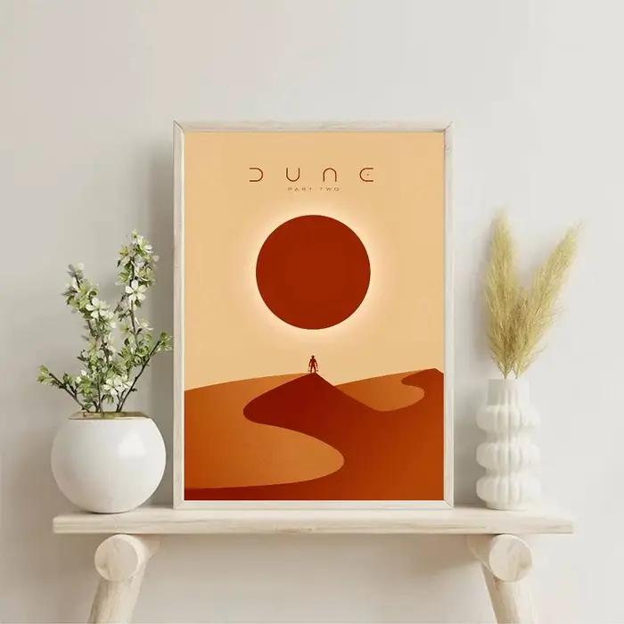 Classic Movie D-Dune Poster Self-adhesive Art Waterproof Paper Sticker Coffee House Bar Room Wall Decor