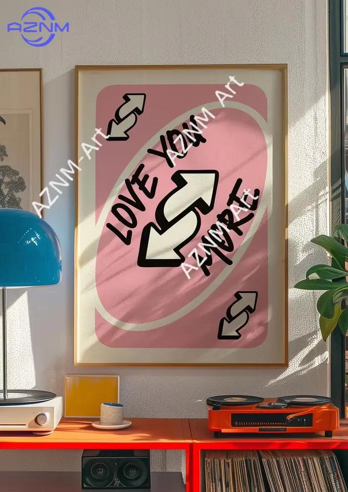 Décoration murale rétro « Love You More » – Art Y2K rose pour accent de chambre, décoration murale de dortoir ou pièce décorative romantique pour la maison