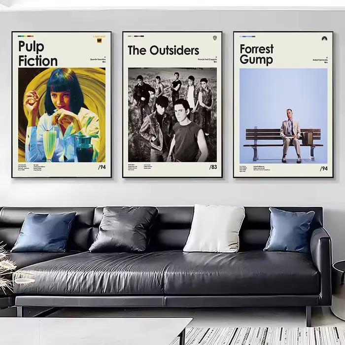 Affiche minimaliste classique de films et séries télévisées