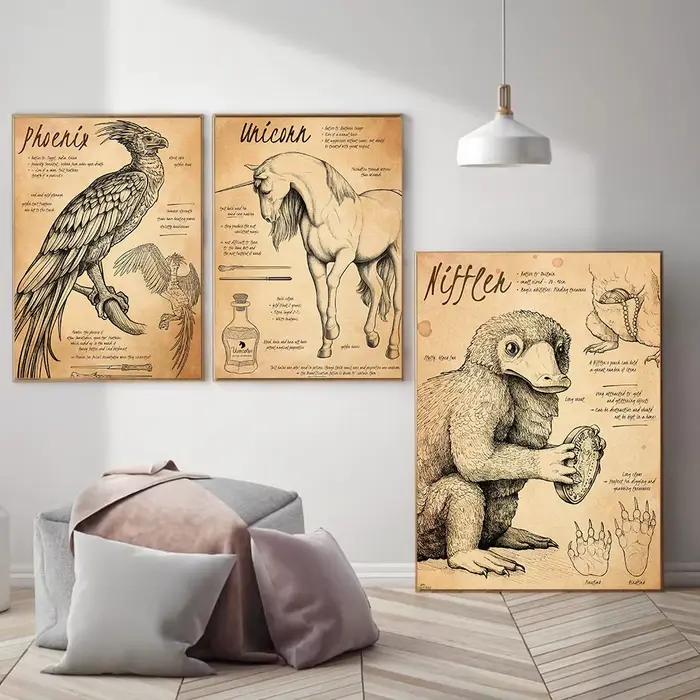Affiche d'art rétro fantastique