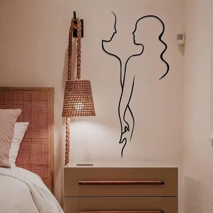 Les autocollants muraux Couple Line conviennent aux salons et aux chambres à coucher