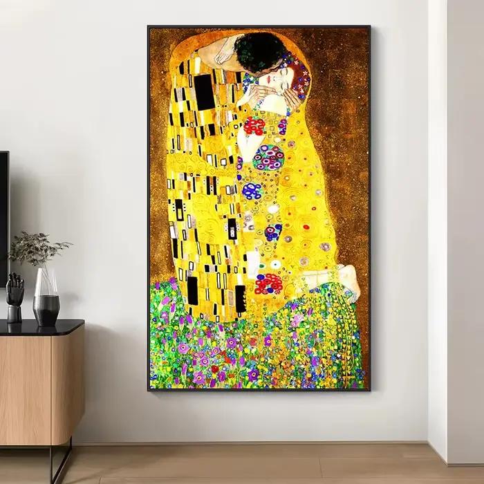 Gustav Klimt Kiss – toile abstraite