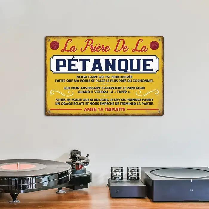 Panneau métallique Vintage français