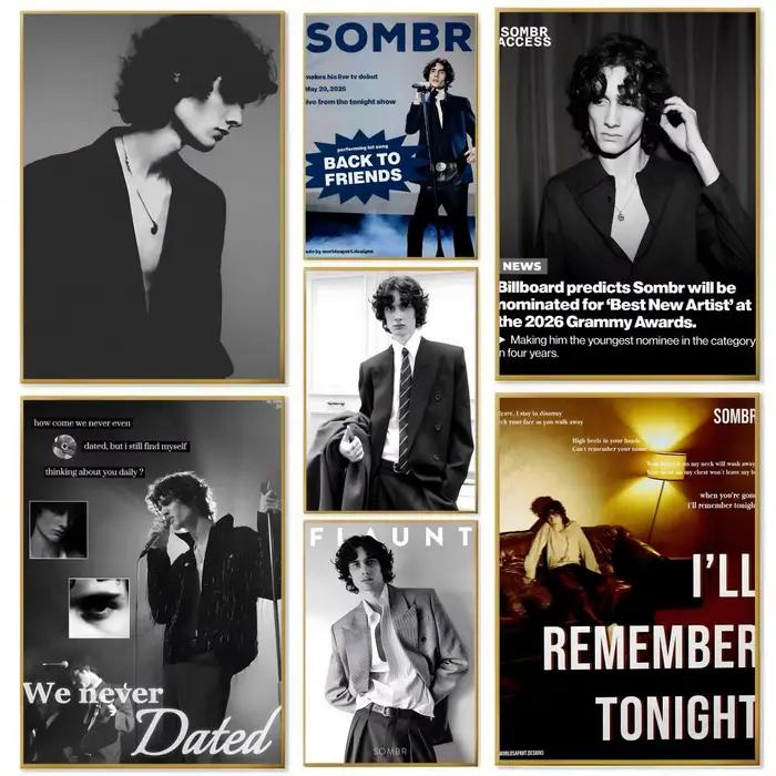 Affiche de chanteur s-ombr en papier imprimé
